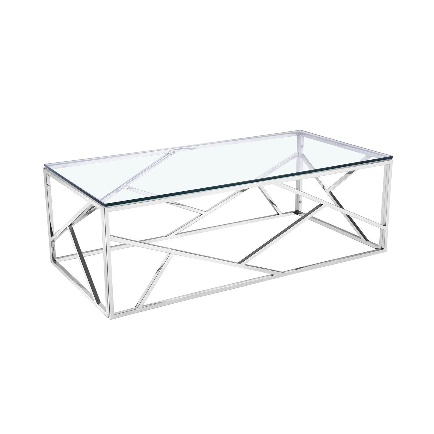 Coffee table stainless steel - 120 x 60 cm TS43