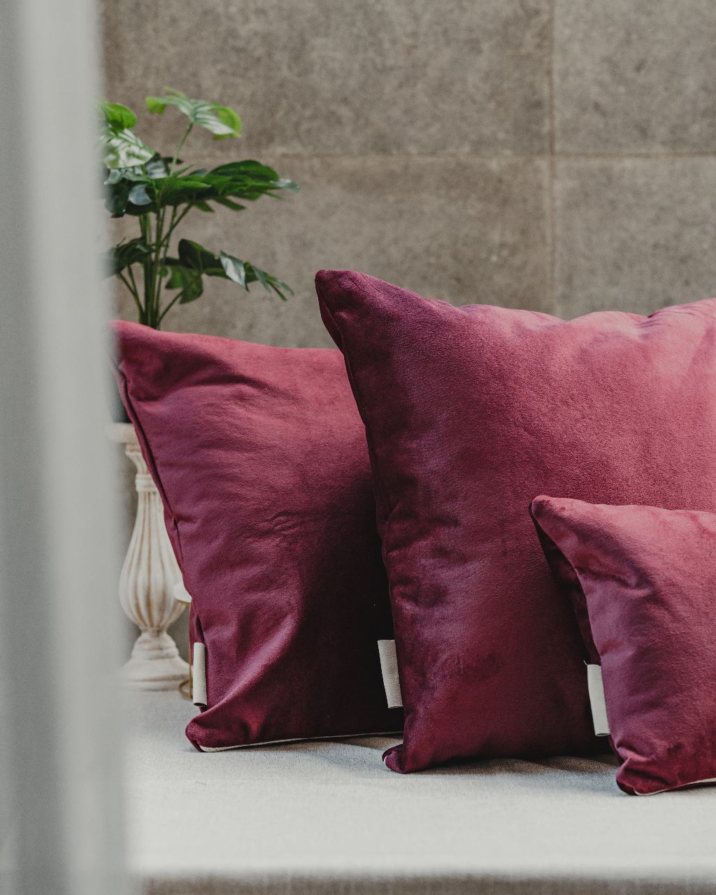 Art Deco Maroon - 3 Pieces