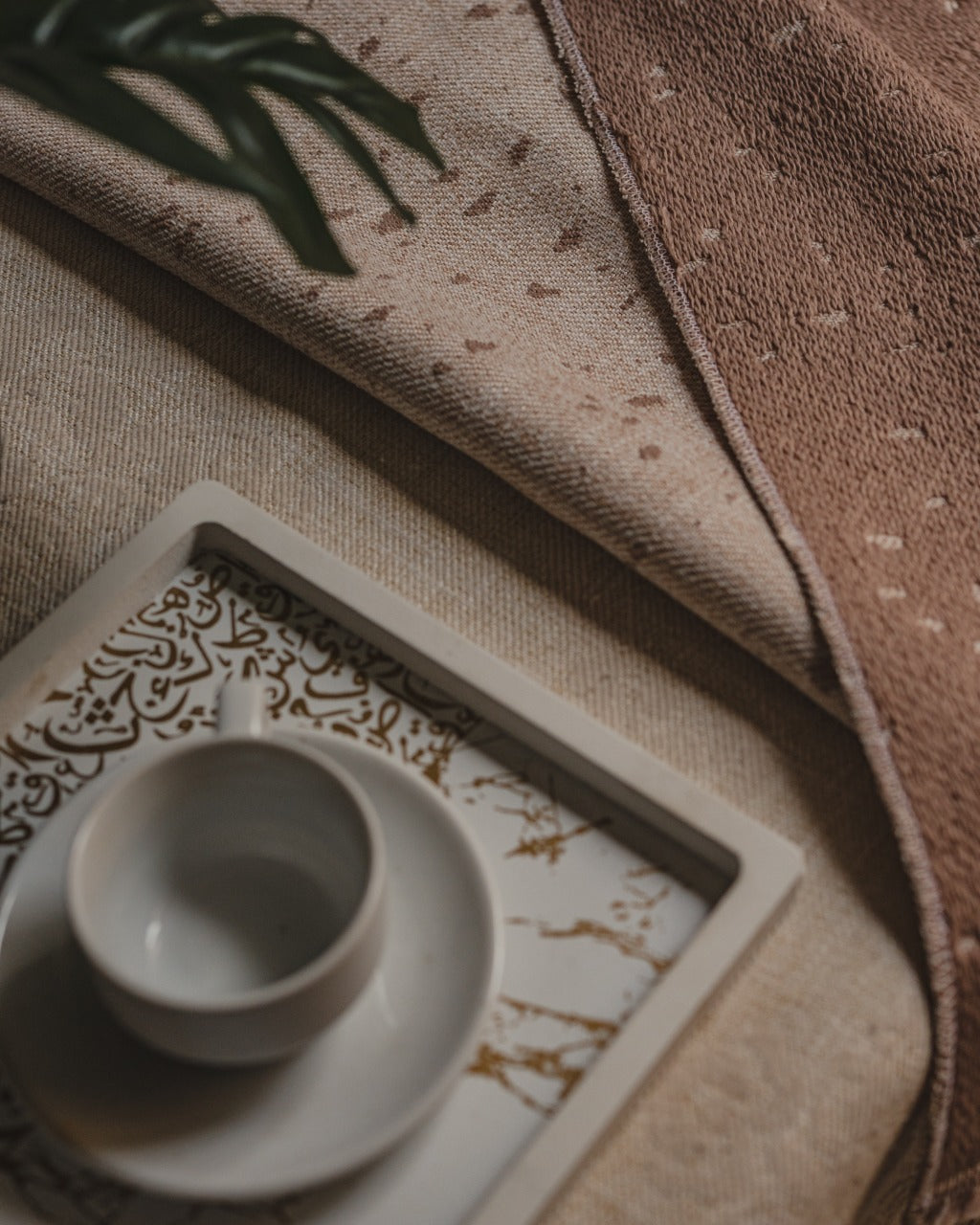 Embroidery Classic Dot (double face) Arm Throw - 1 Piece