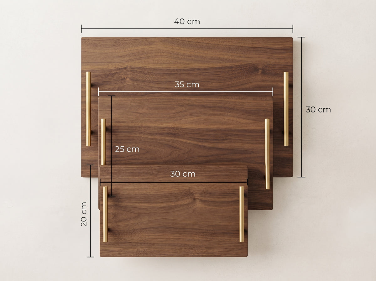 3-Piece Deluxe Serving Tray Set - TRY3