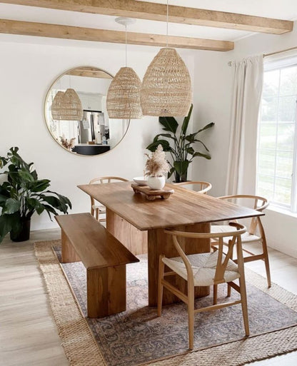 Dining Table + Bench + 4 Chairs - BUD5