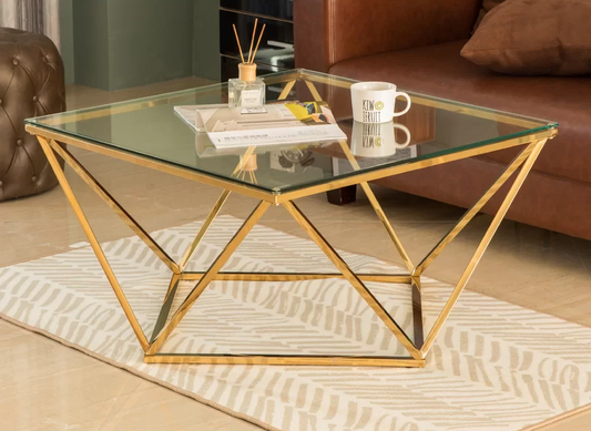 Stainless Steel Coffee Table 80×80 cm - TFS2