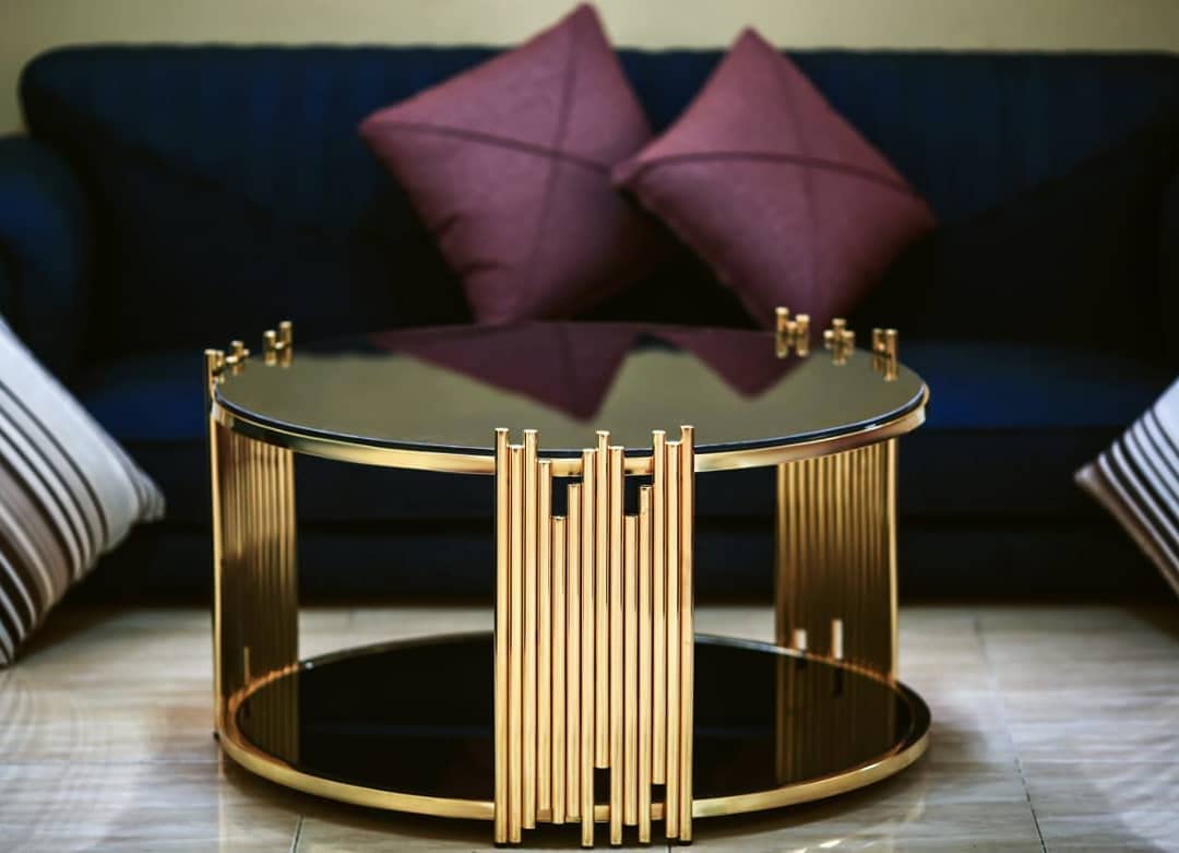 Stainless Steel Coffee Table 80×80 cm - TFS7