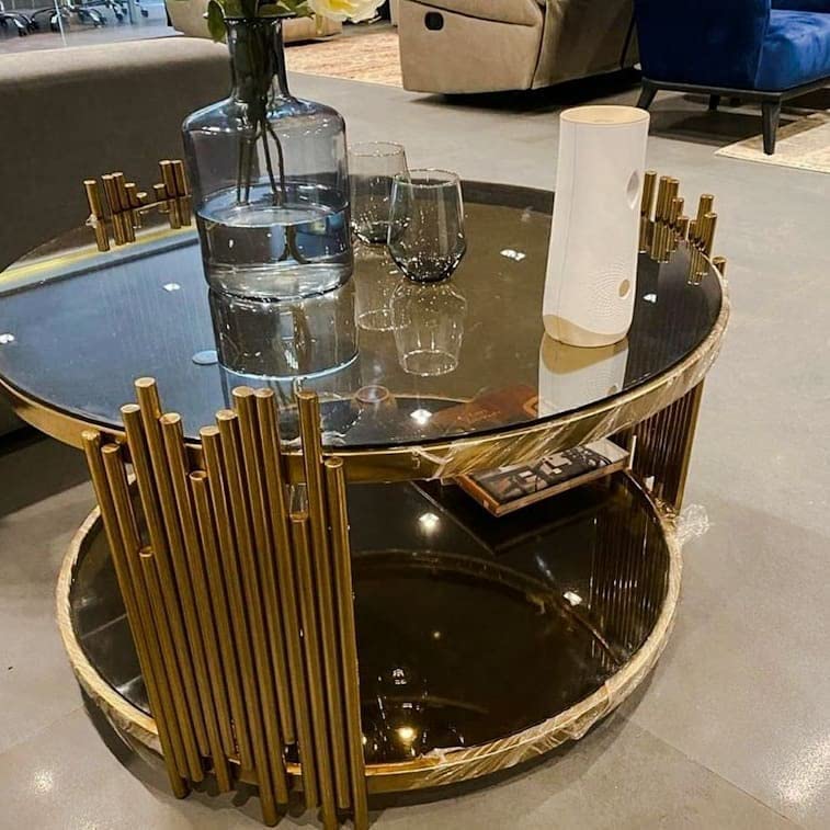 Stainless Steel Coffee Table 80×80 cm - TFS7