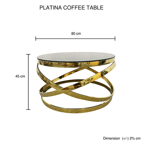 Stainless Steel Coffee Table 80×80 cm - TFS8