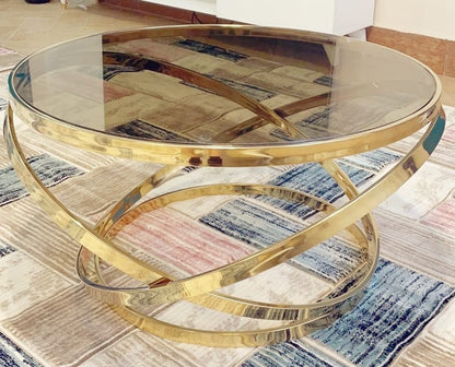 Stainless Steel Coffee Table 80×80 cm - TFS8