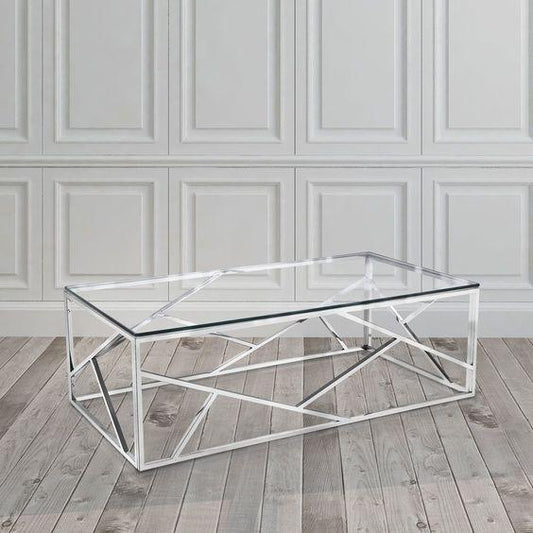 Coffee table stainless steel - 120 x 60 cm TS43