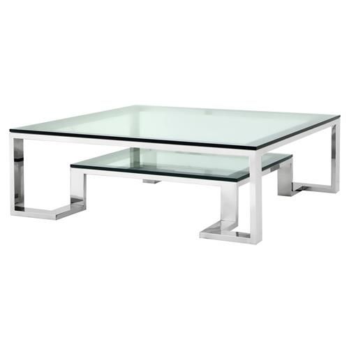 Stainless Steel Coffee Table 120×120 cm - TS10