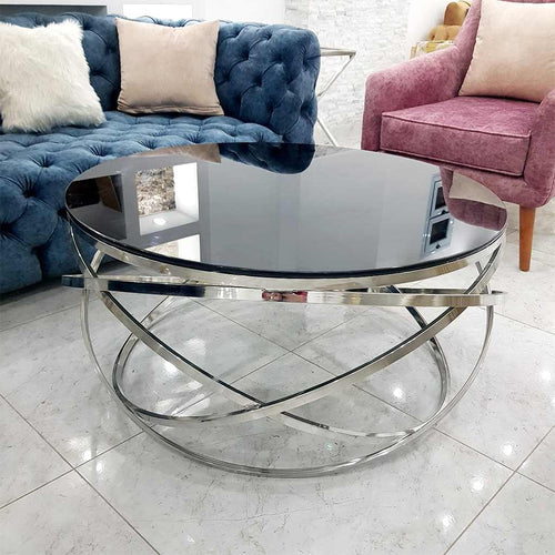 Stainless Steel Coffee Table 80×80 cm - TFS8